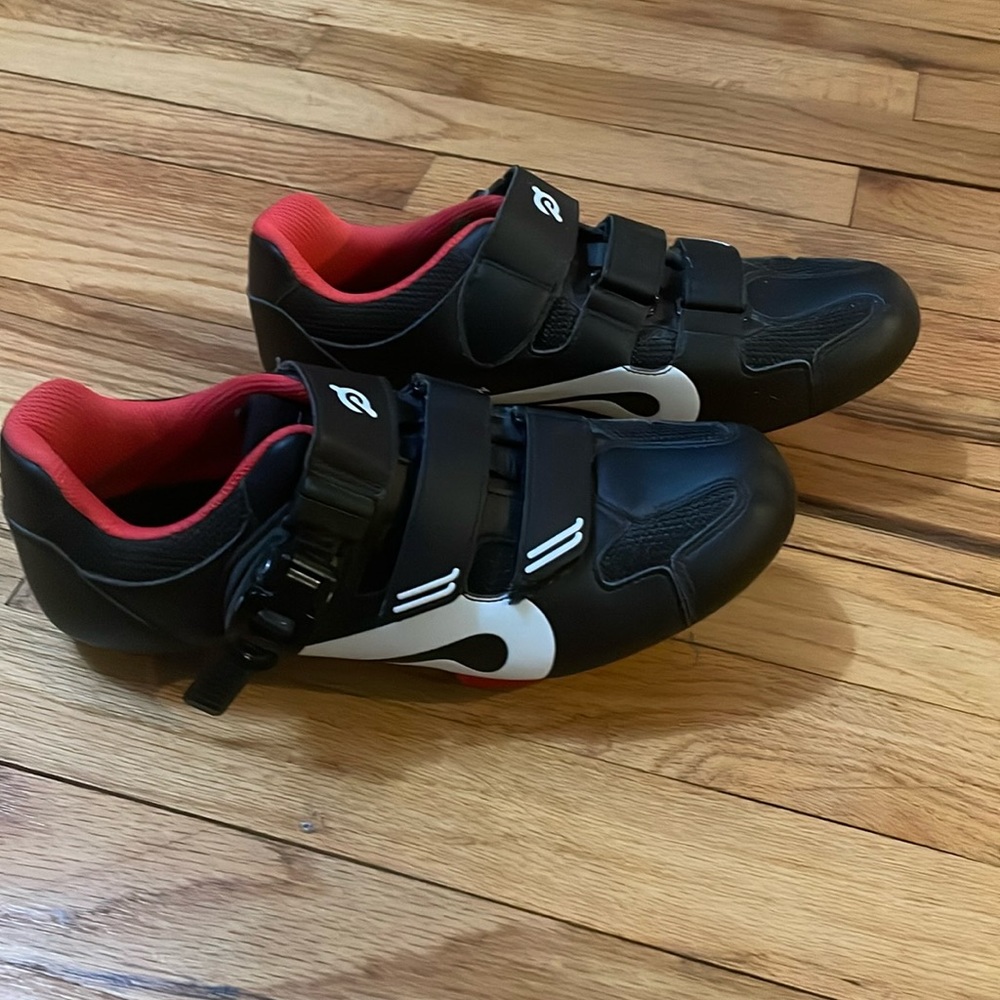Peloton Black and Red Women's Cycling Shoes